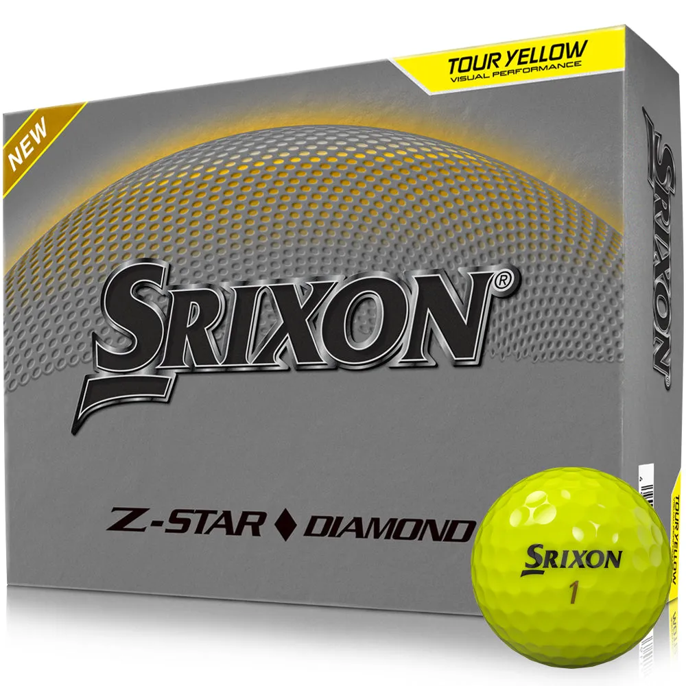 Discover the Difference Srixon Z-Star Diamond Golf Balls - Yellow - 12 Pack Power Up Your Day, Golf bag cooler pocket, Golf hitting mat