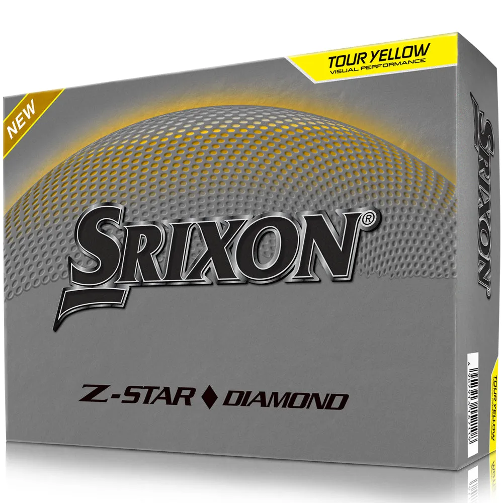 Srixon Z-Star Diamond Golf Balls - Yellow - 12 Pack, Golf travel case, Portable golf net