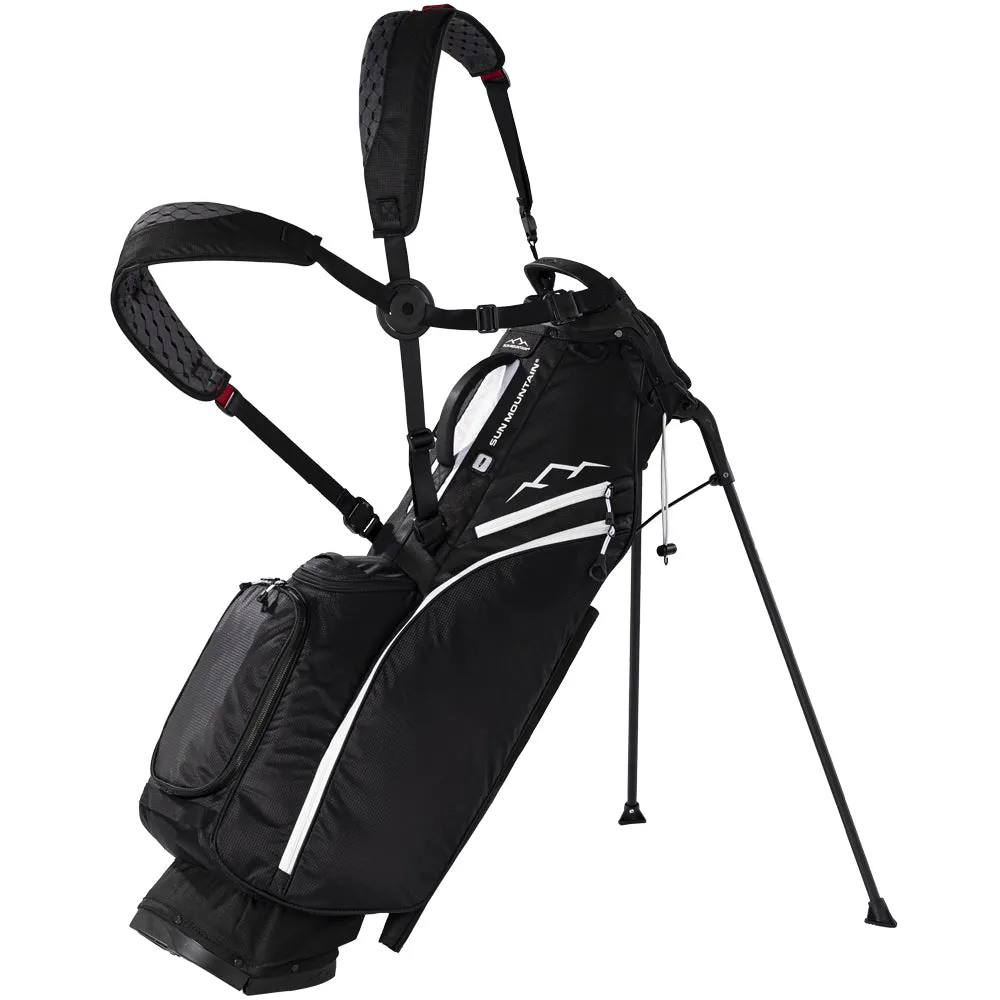 Discover the Difference Sun Mountain Eclipse 2.5 Stand Bag - Black/White Better Than Ever, Waterproof golf shoes, Golf club cleaning brush, Golf hitting mat