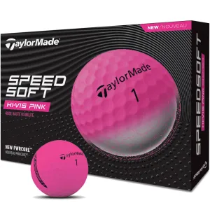 Discover the Difference TaylorMade Speedsoft Golf Balls - Hi-Vis Pink - 12 Pack Act Fast, Golf cart accessories, Golf gear for seniors, Custom golf head covers