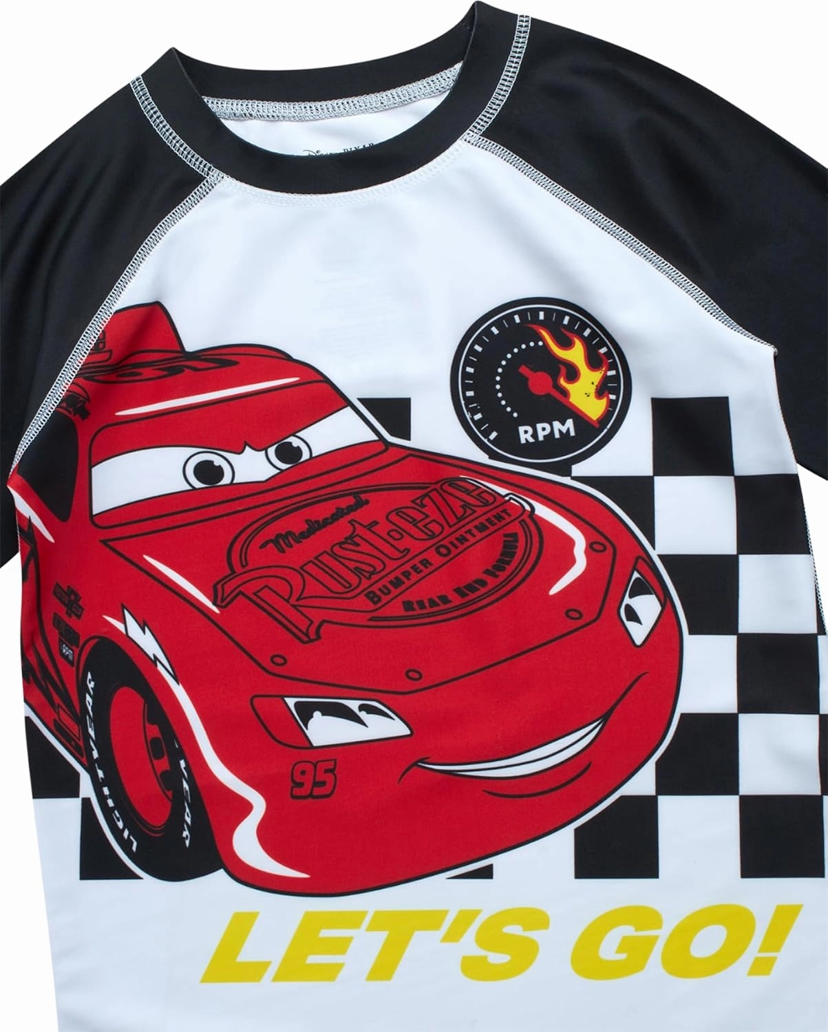 Disney Boys Rash Guard Set - 2 Piece Mickey Mouse, Cars Lighting McQueen, and Buzz Lightyear UP50  Swim Set for Boys (2T-7)