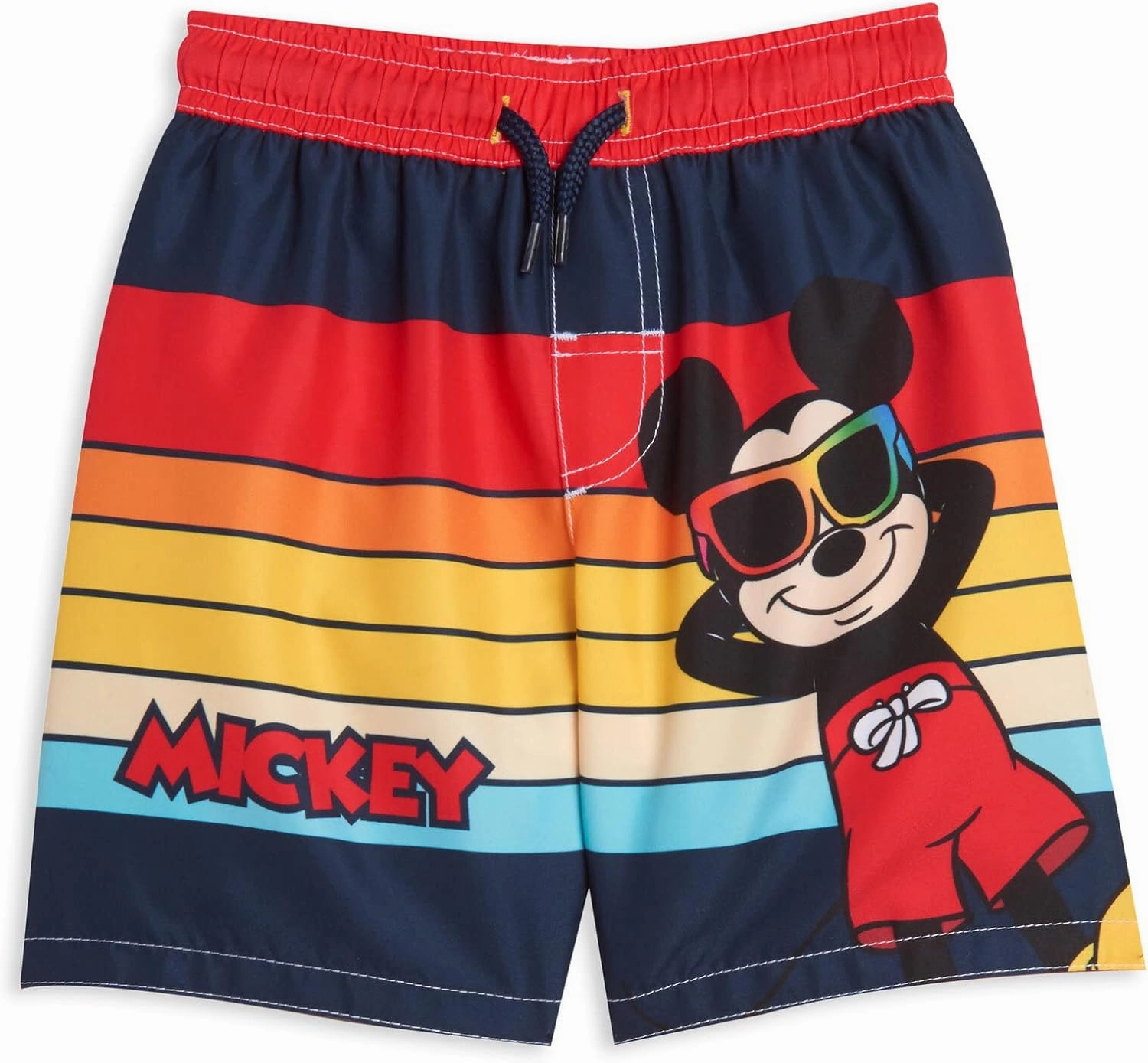 Disney Mickey Mouse Surfboard UPF 50  Rash Guard Shirt & Swim Trunks Outfit Set Infant to Big Kid Sizes (12 Months - 14-16)
