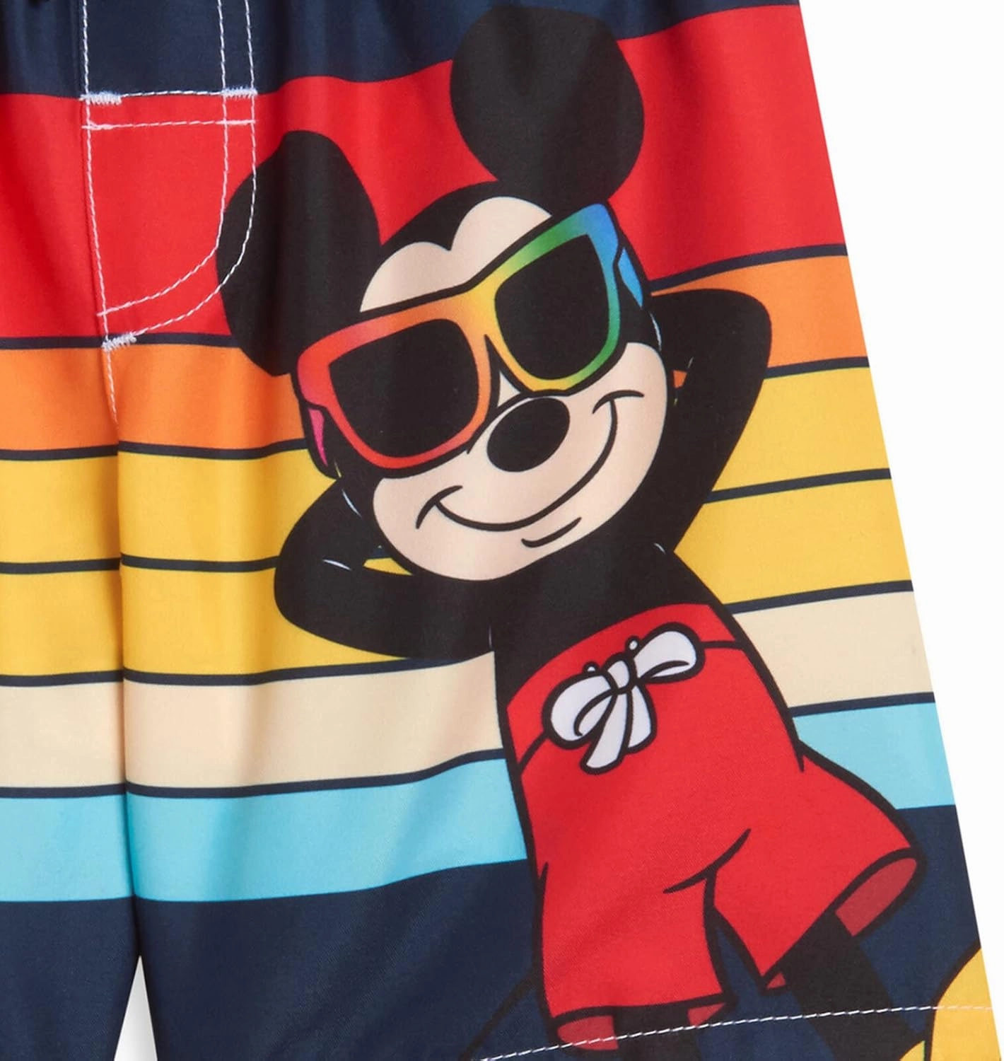 Disney Mickey Mouse Surfboard UPF 50  Rash Guard Shirt & Swim Trunks Outfit Set Infant to Big Kid Sizes (12 Months - 14-16)