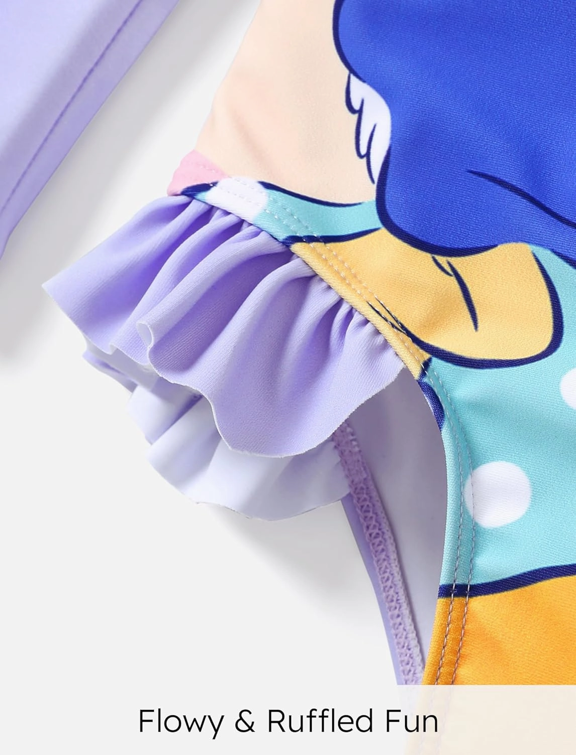 Disney Princess Frozen Elsa Minnie Stitch One Piece Swimsuit Rashguard Bathing Suit UPF 50 Toddler Girl Long Sleeve Swimwear