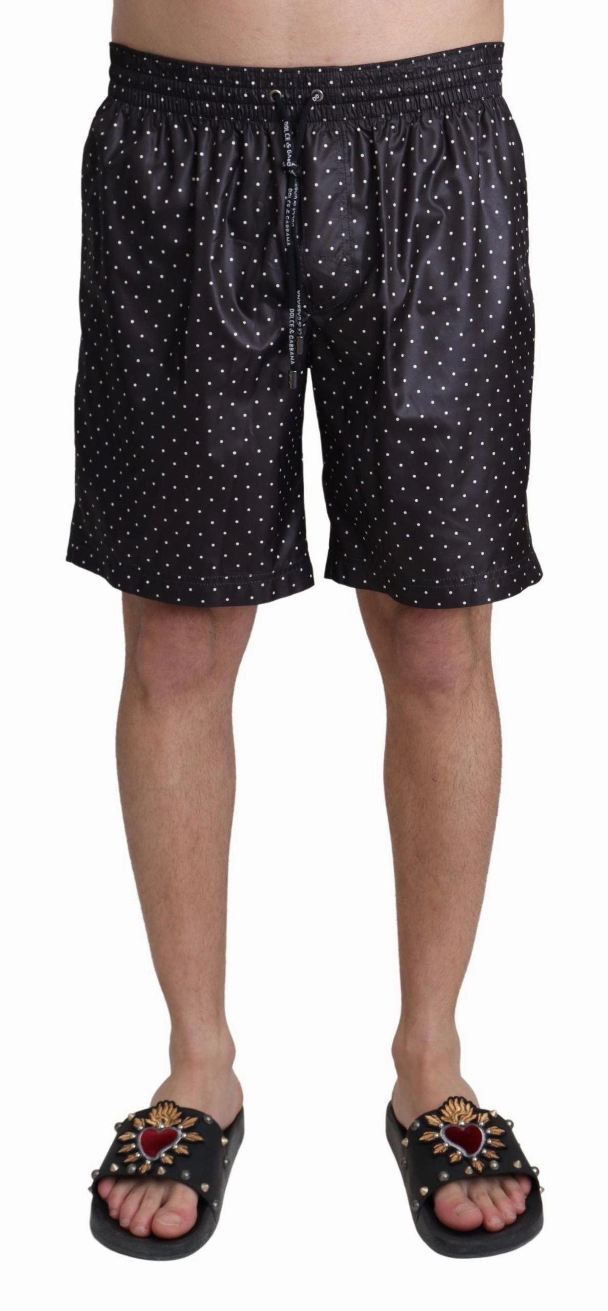 Dolce & Gabbana Chic Polka Dot Men's Swim Men's Trunks