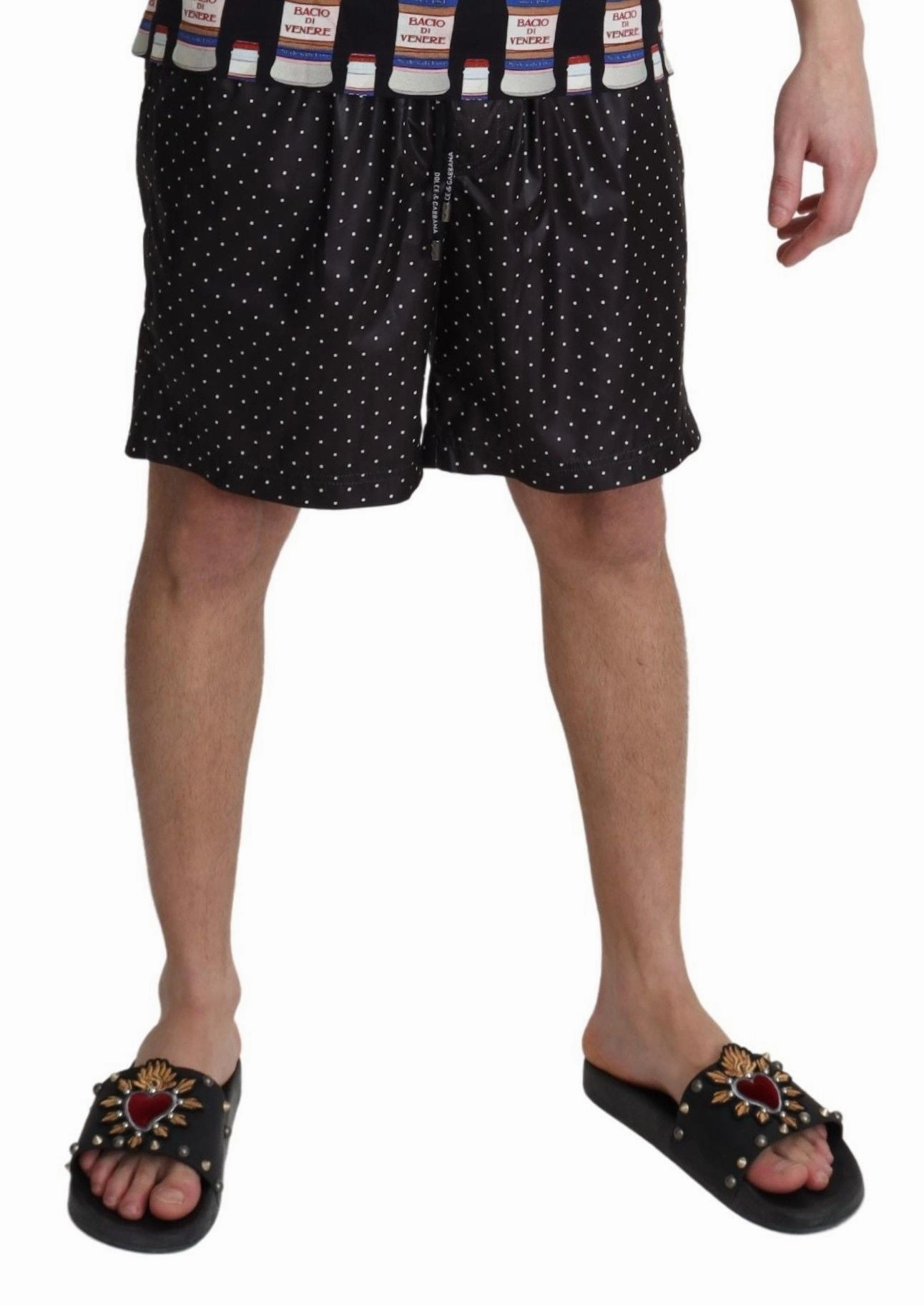 Dolce & Gabbana Chic Polka Dot Men's Swim Men's Trunks