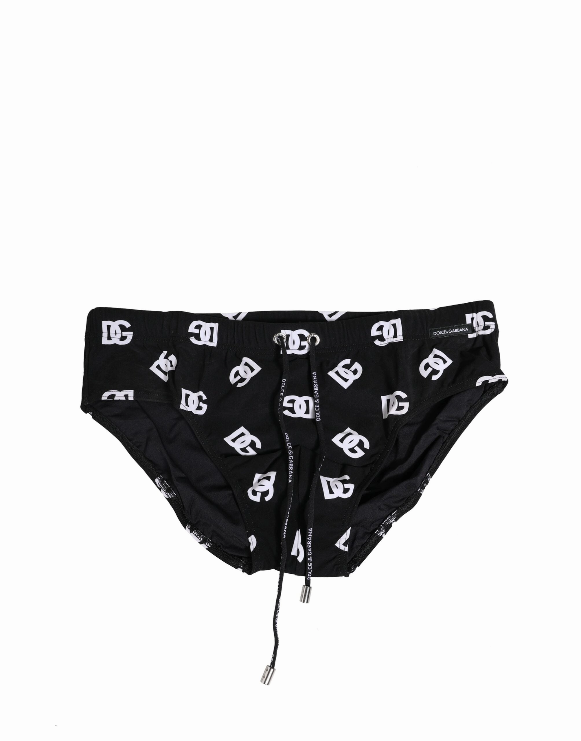 Dolce & Gabbana Nylon Logo Print Beachwear Brief Men's Swimwear