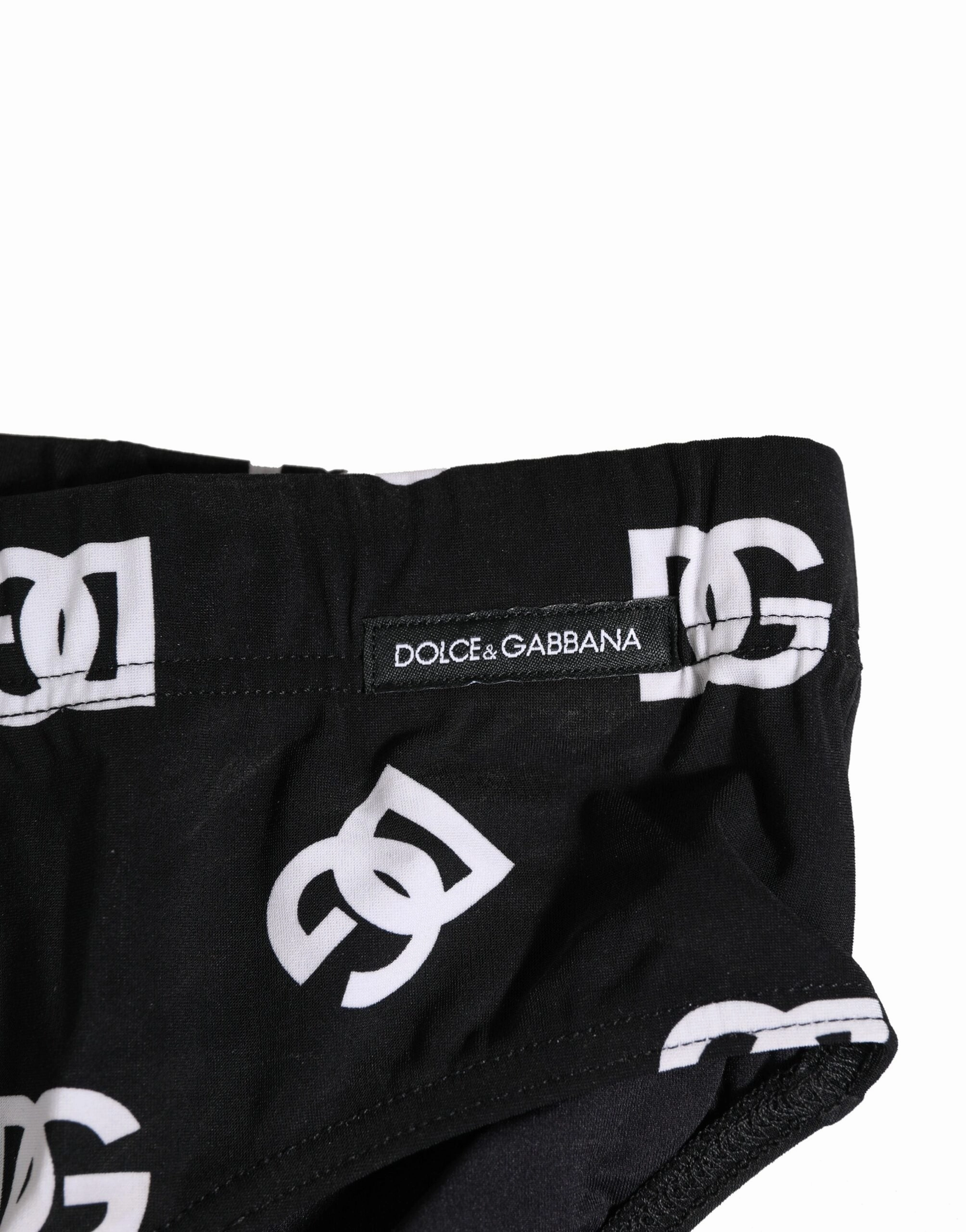 Dolce & Gabbana Nylon Logo Print Beachwear Brief Men's Swimwear
