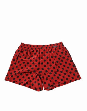 Dolce & Gabbana Silk Polka Dot Beachwear Shorts Men's Swimwear