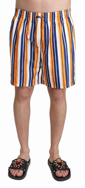 Dolce & Gabbana Striped Swim Shorts Men's Trunks