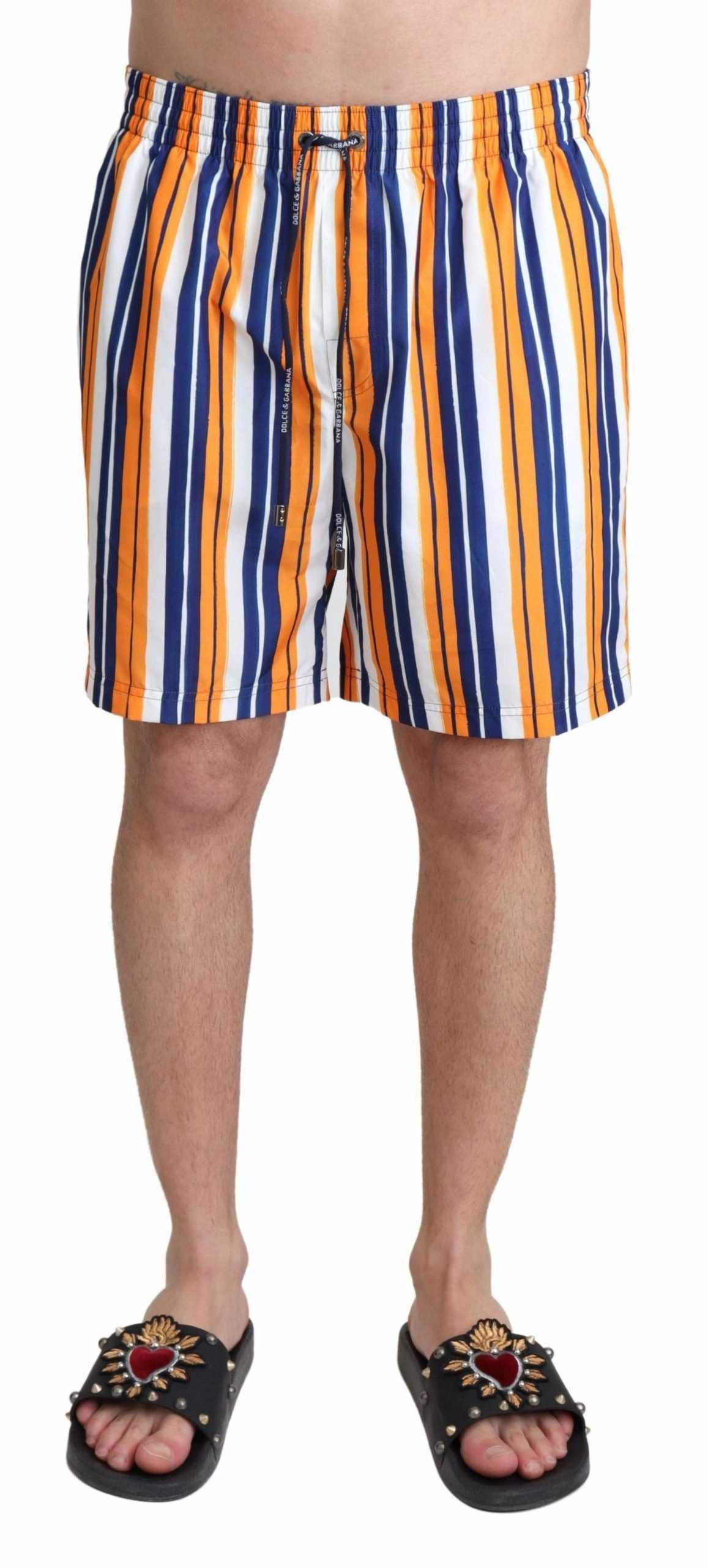 Dolce & Gabbana Striped Swim Shorts Men's Trunks