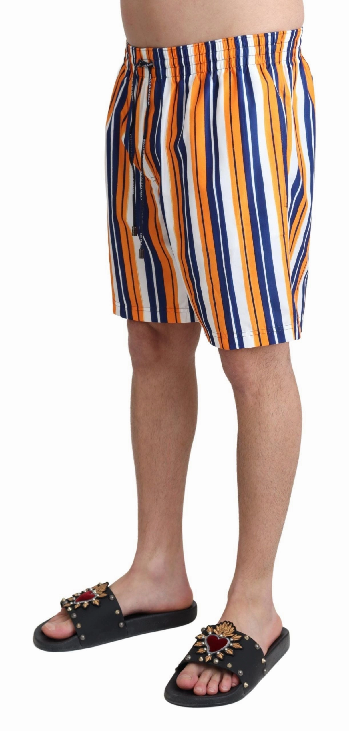 Dolce & Gabbana Striped Swim Shorts Men's Trunks
