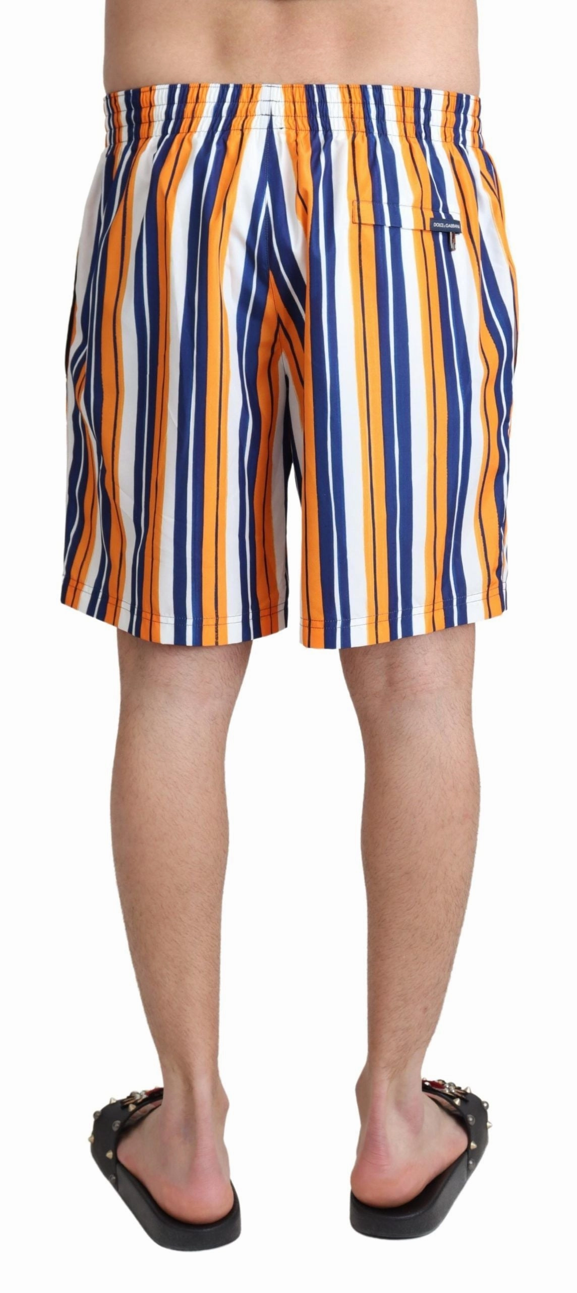 Dolce & Gabbana Striped Swim Shorts Men's Trunks