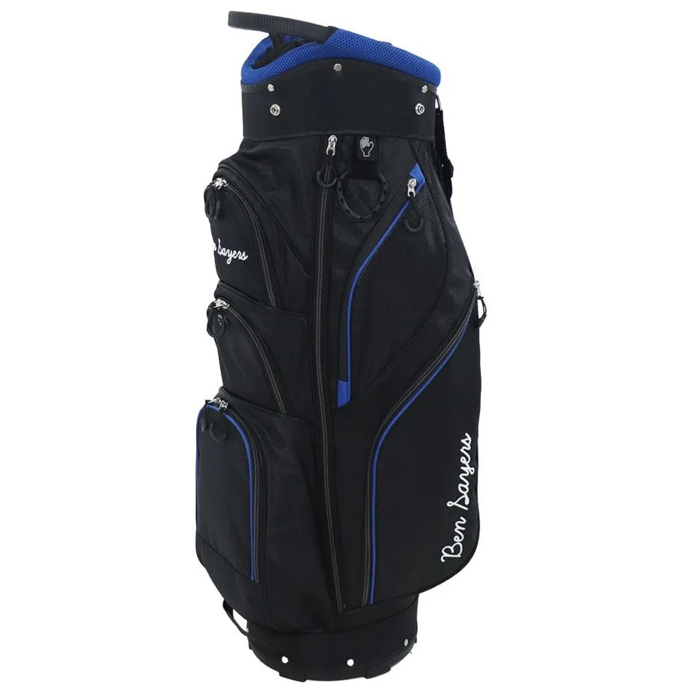 Ben Sayers DLX Cart Bag - Black/Blue, Smart golf balls, Golf cart cup holder