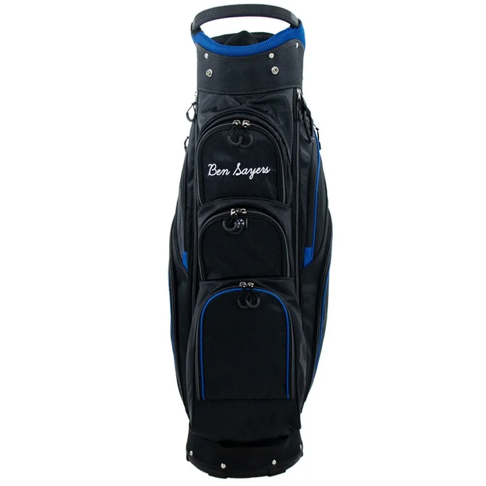Ben Sayers DLX Cart Bag - Black/Blue, Recycled golf balls