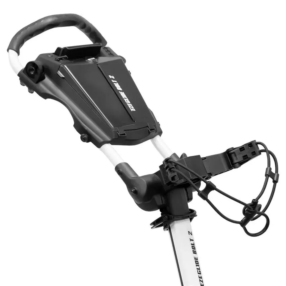 EzeGlide Bolt 2 3-Wheel Push Trolley - Gloss White/Black, Lightweight golf bag