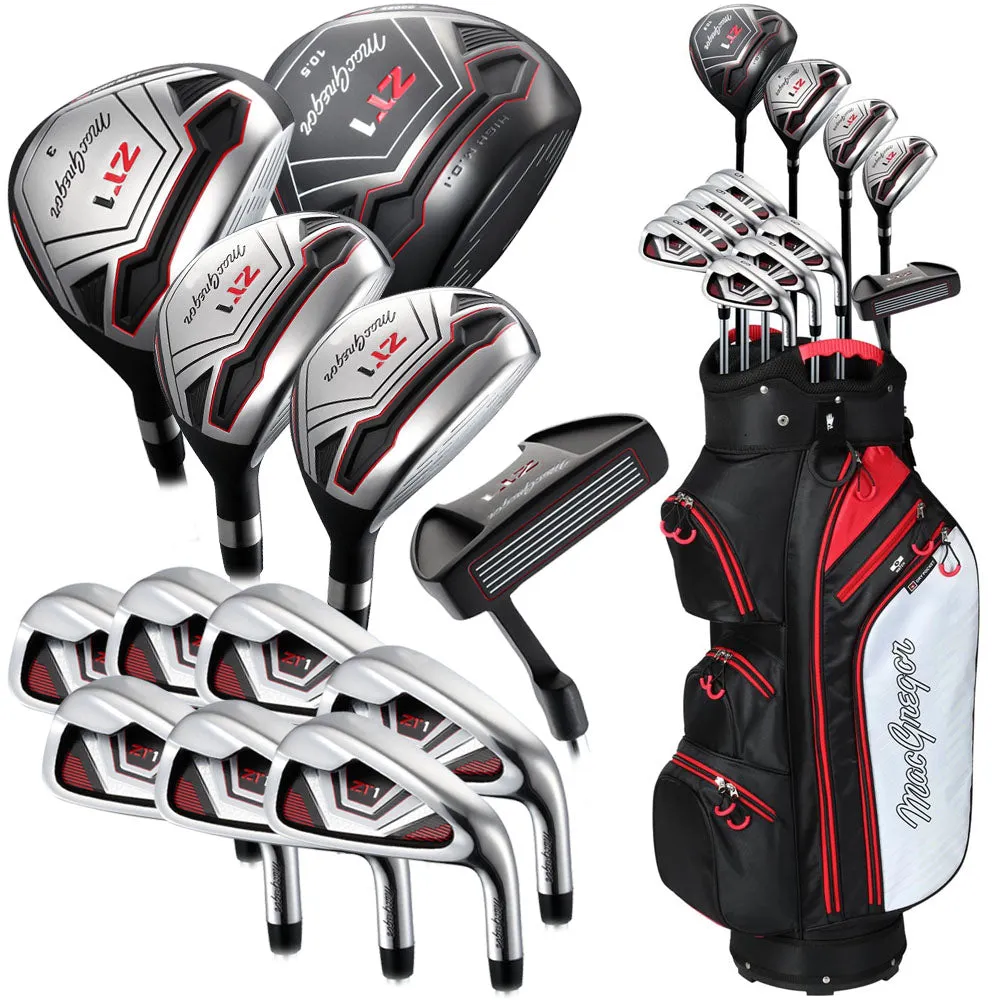 Dont Miss MacGregor ZT1 13-Piece Cart Bag Package Set - Steel Unbeatable Combo, Left-handed golf putters