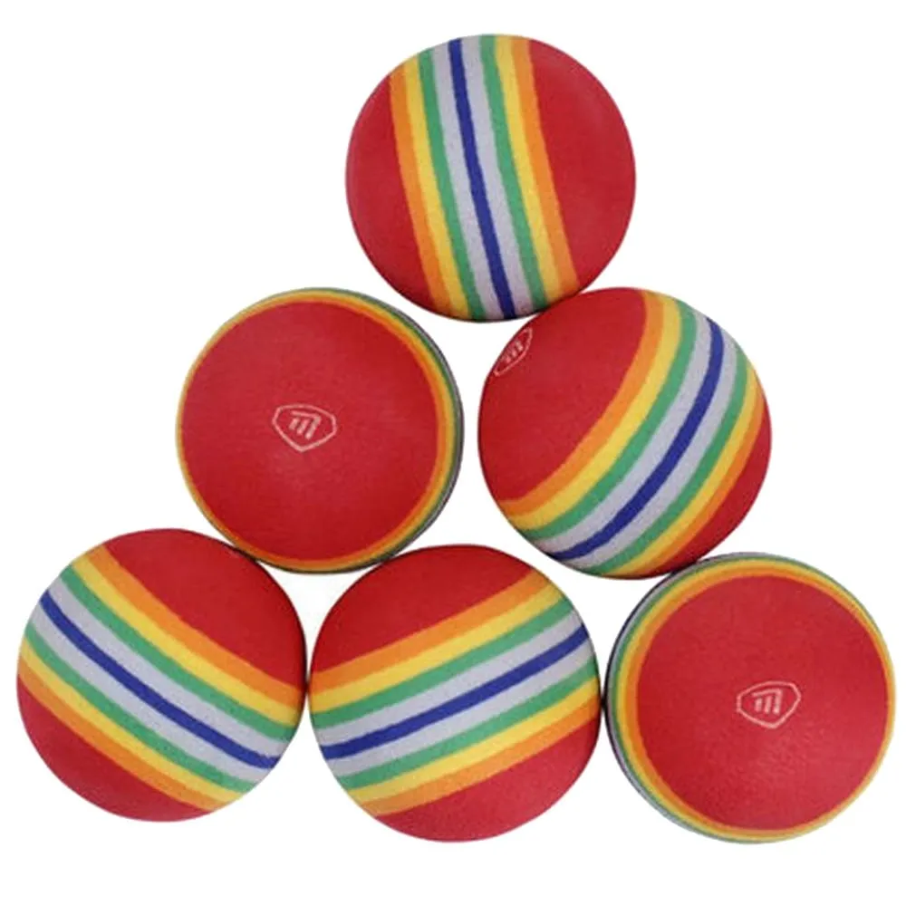 Masters Lite Flite Foam Practice Balls (6 Pack) in Eco Pack - Multi, Golf GPS watch