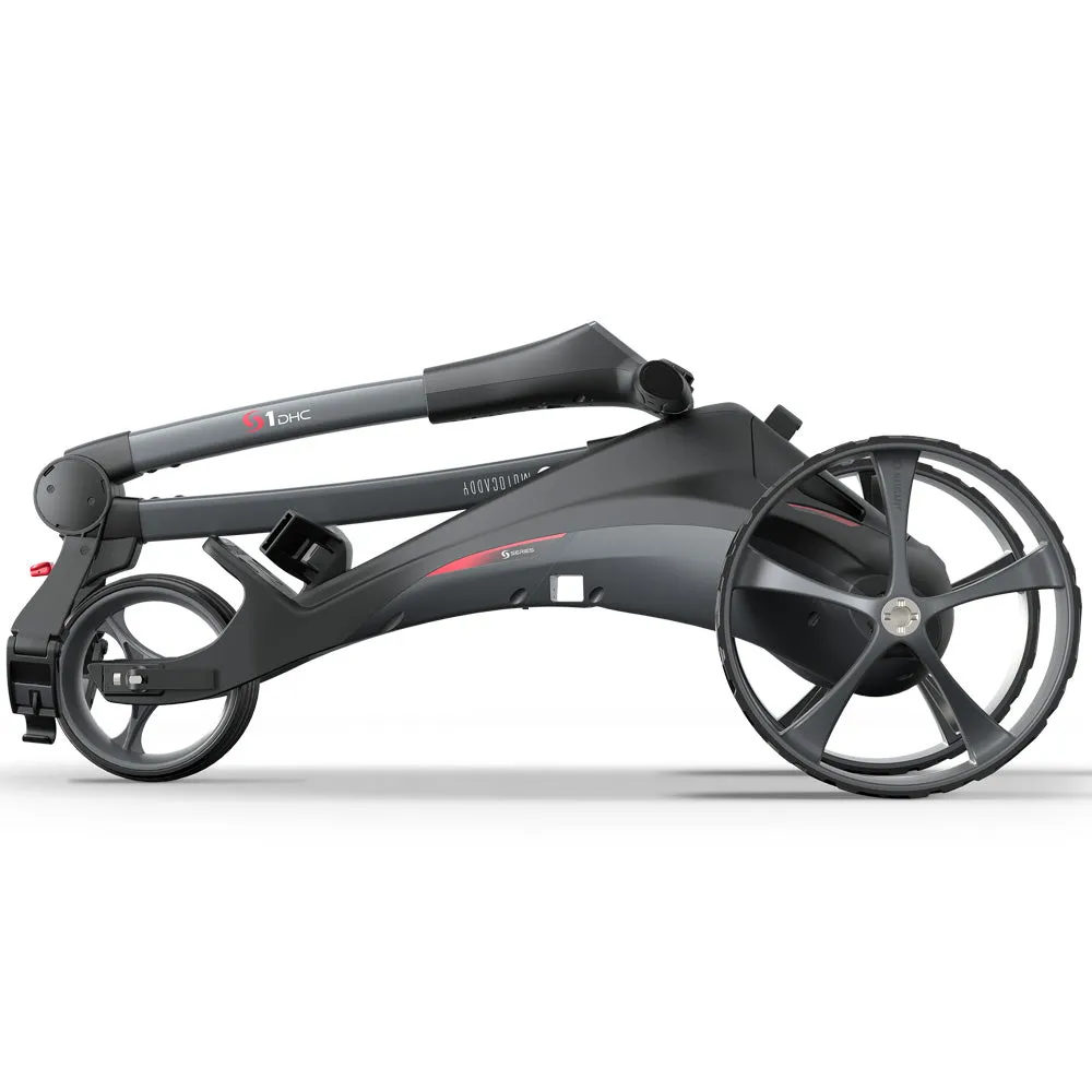 Motocaddy S1 DHC Electric Golf Trolley - Graphite - 2025, Golf bag rain cover, Golf ball beer cooler, Golf putter for beginners