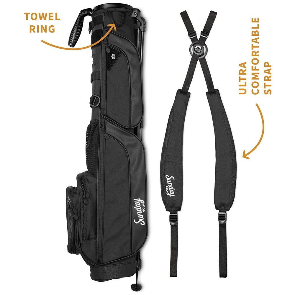 Sunday Golf Loma XL Pencil Stand Bag - Matte Black, Golf meme gifts, Rain golf gloves