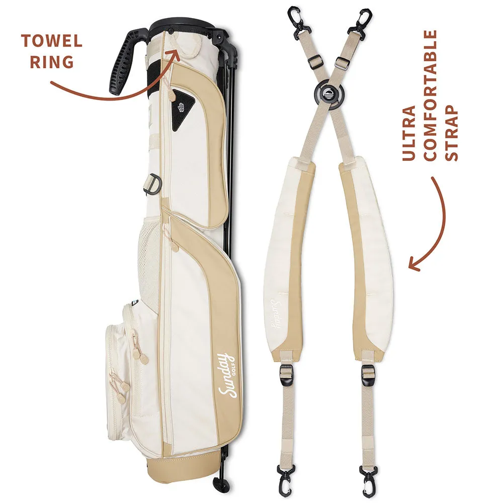 Sunday Golf Loma XL Pencil Stand Bag - Toasted Almond, Left-handed golf putters