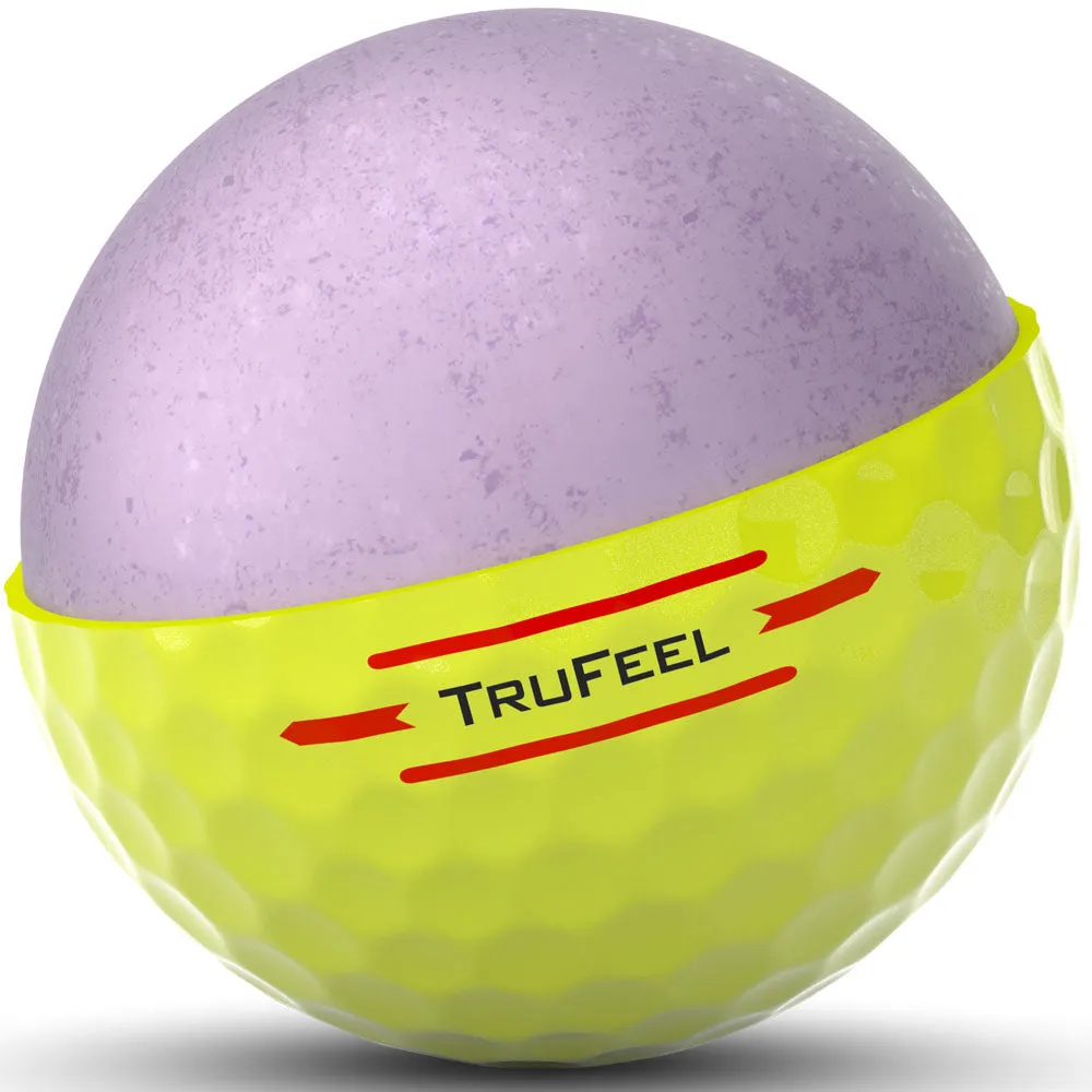 Titleist TruFeel Golf Balls - Yellow - 12 Pack, Vegan golf shoes