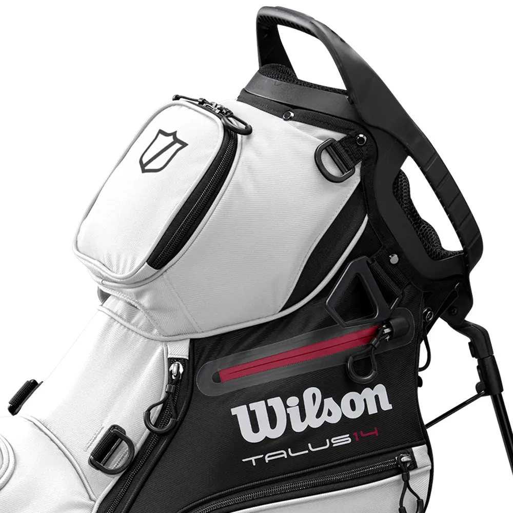Wilson Talus Stand 14 Bag - White/Black, Personalized golf tees, Fingerless golf gloves