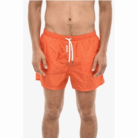 Dsquared Boxer Swim Shorts With Allover Logo Men's Print