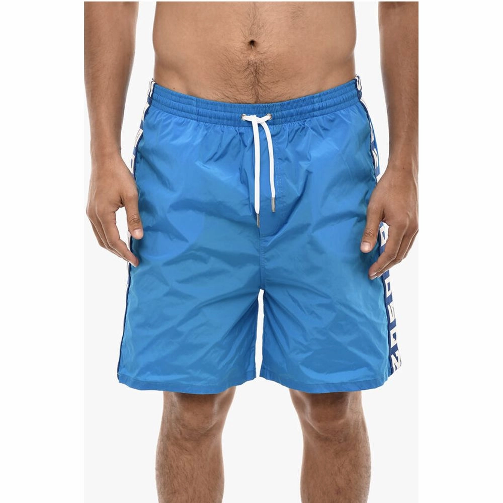 Dsquared Boxer Swimsuit With Logoed Contrasting Men's Bands
