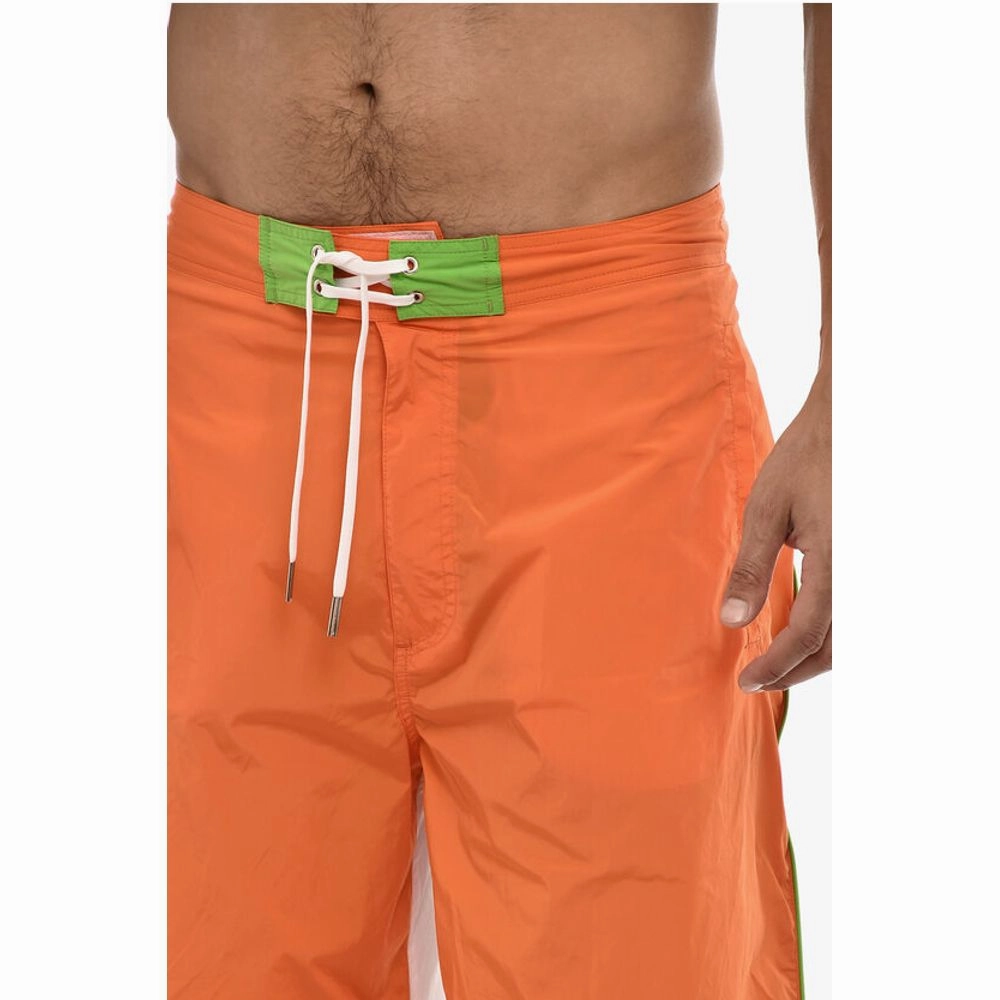 Dsquared Extra-Long Swim Short with Contrasting Men's Desing