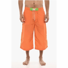 Dsquared Extra-Long Swim Short with Contrasting Men's Desing