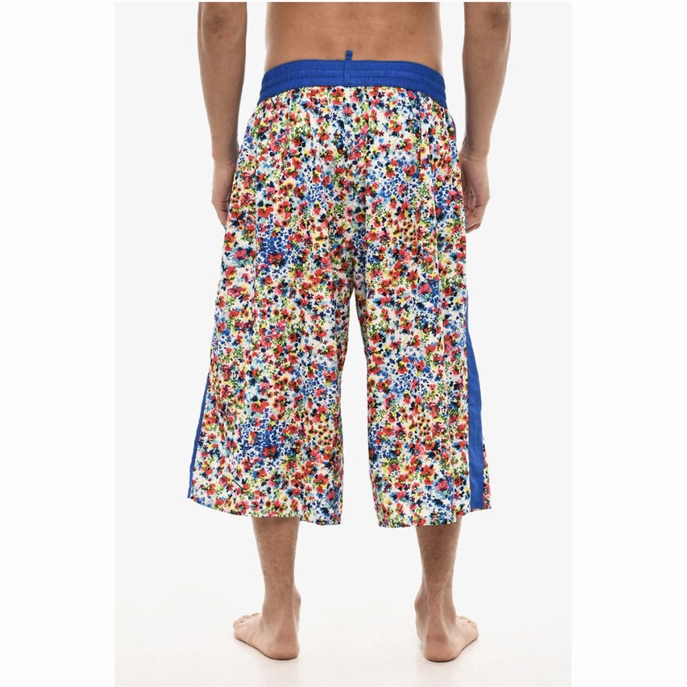 Dsquared Maxi Swim Shorts With Floral Men's Print