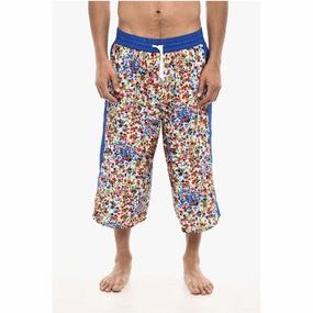 Dsquared Maxi Swim Shorts With Floral Men's Print