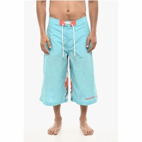 Dsquared Maxi Swim Shorts With Tie Dye Men's Print