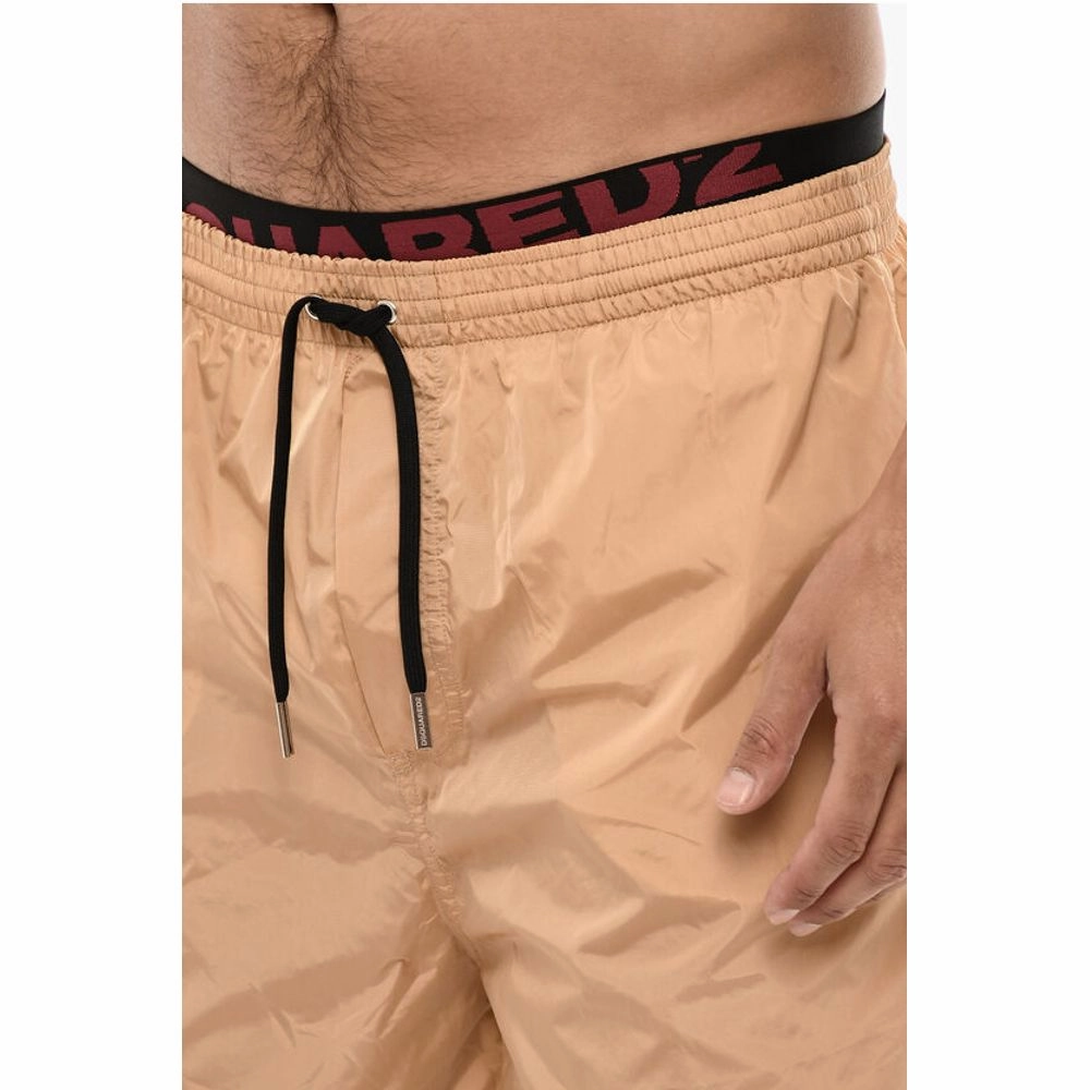 Dsquared Slip Swimshorts With Logoed Contrasting Men's Waistband