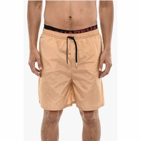 Dsquared Slip Swimshorts With Logoed Contrasting Men's Waistband
