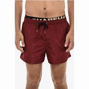 Dsquared Swimshorts With Logoed Contrasting Men's Band
