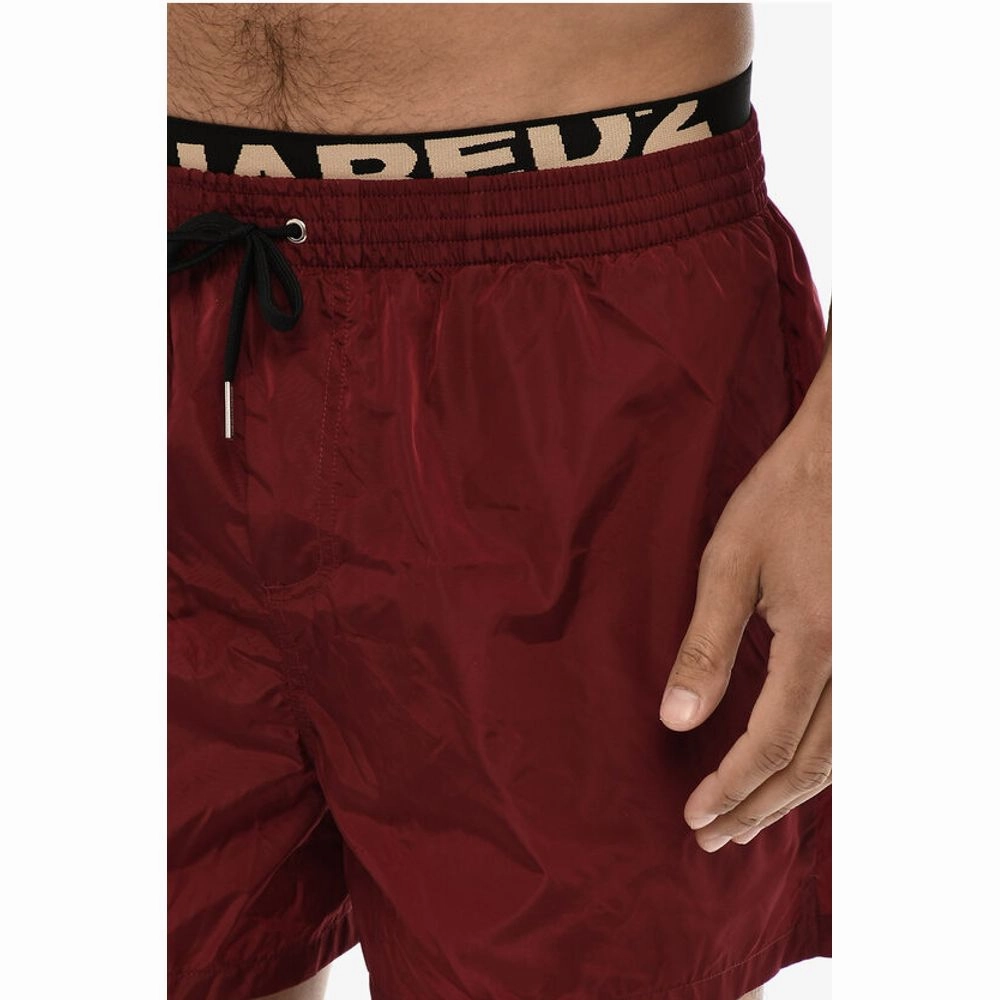 Dsquared Swimshorts With Logoed Contrasting Men's Band