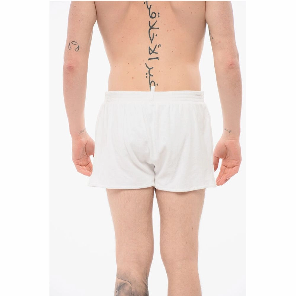 Dsquared Terry Cotton Swim Shorts with Side Men's Logo