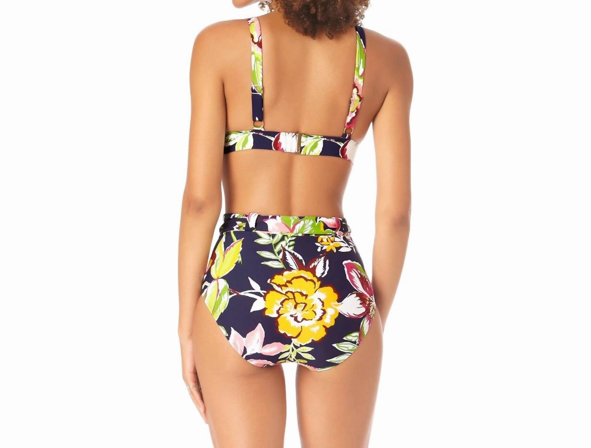 Easy Tri Bikini Swim Top In Tropical Bloom