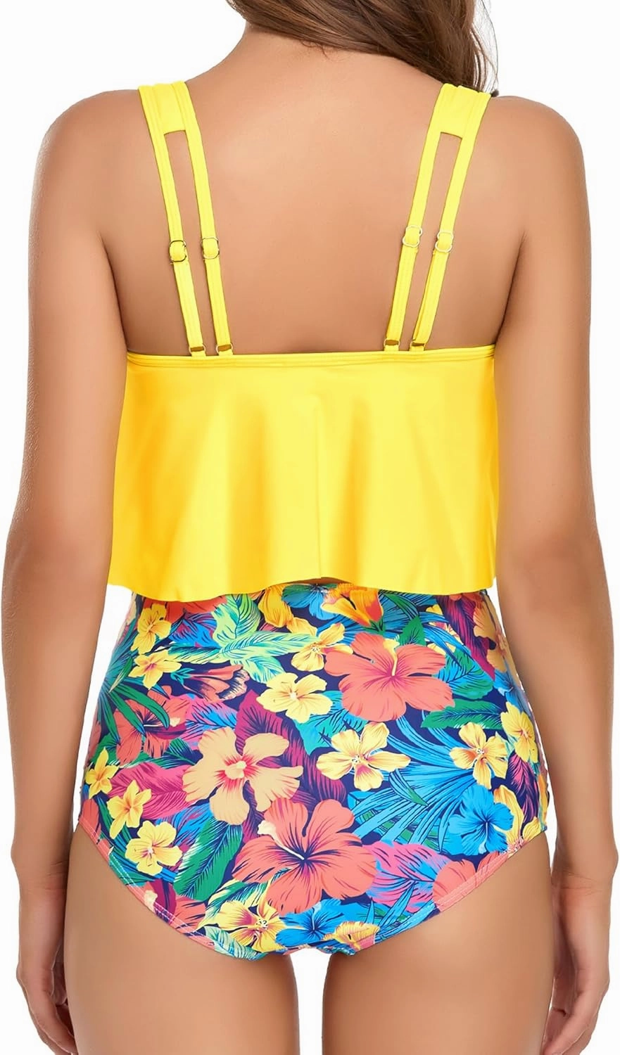 Edelqual Tankini Swimsuits for Women High Waisted Bikini Sets Plus Size Two Piece Bathing Suits Tummy Control Swimwear
