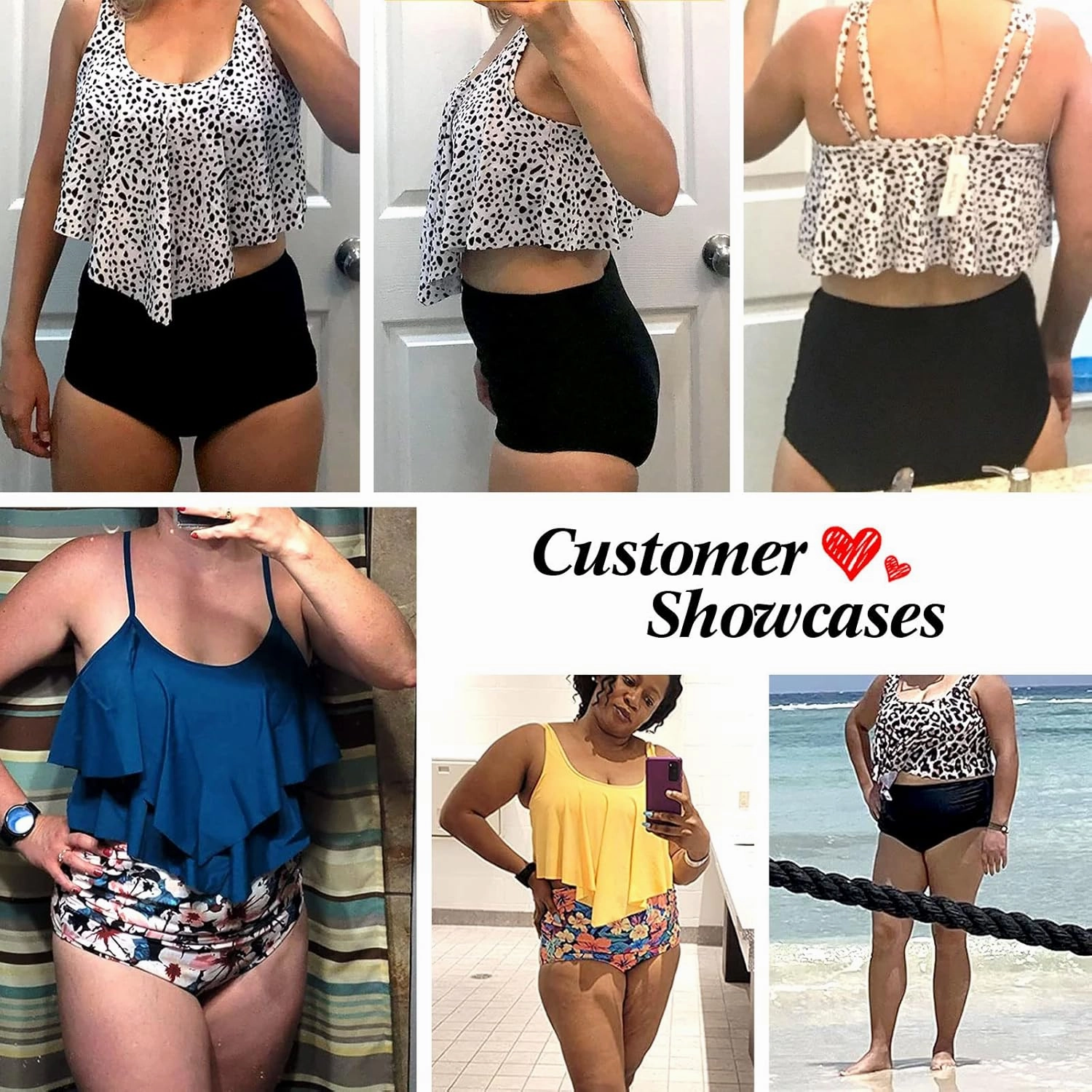 Edelqual Women's High Waisted Bikini Bottom Tummy Control Full Coverage Ruched Bathing Suit Swimsuit Tankini Swim Shorts