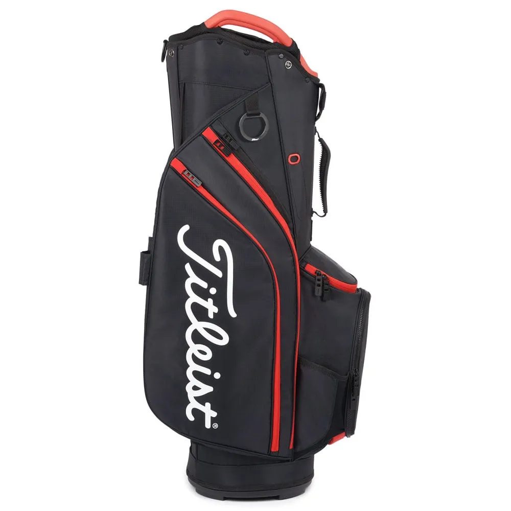 Titleist Cart 14 Lightweight Cart Bag - Black/Black/Red, Golf club head covers, Golf cleats replacement, Best golf irons