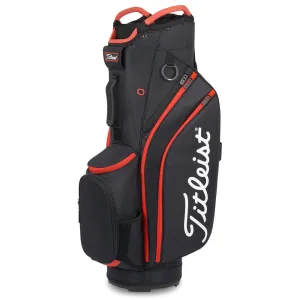Editor-Loved Titleist Cart 14 Lightweight Cart Bag - Black/Black/Red Act Fast, Golf mat for home