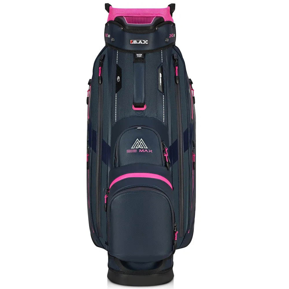 Big Max Dri Lite Sport 3 Cart Bag - Steel Blue/Fuchsia, Golf ball markers