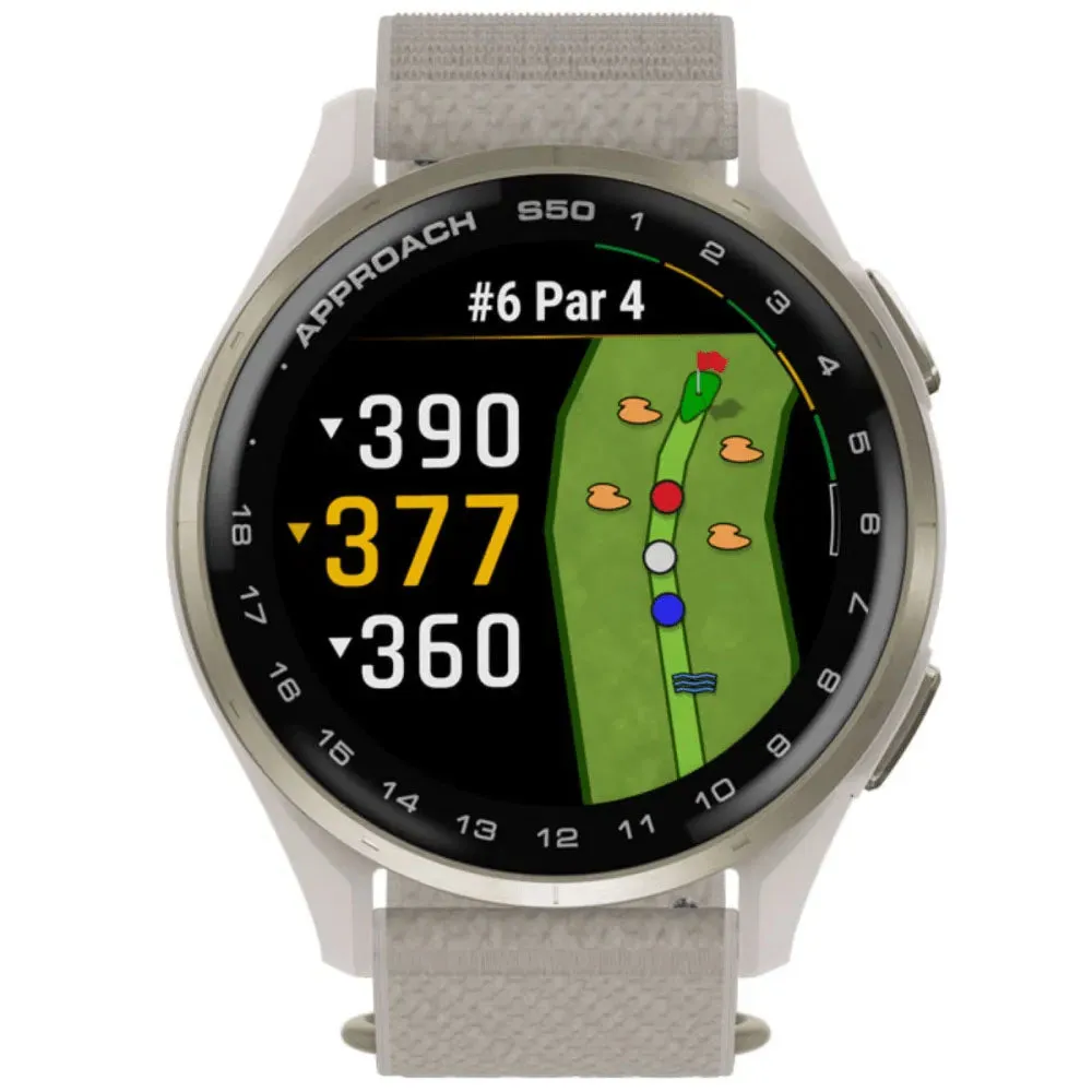 Garmin Approach S50 Golf GPS Watch - Neutral, Golf cart accessories, Golf cleats replacement, Summer golf sale