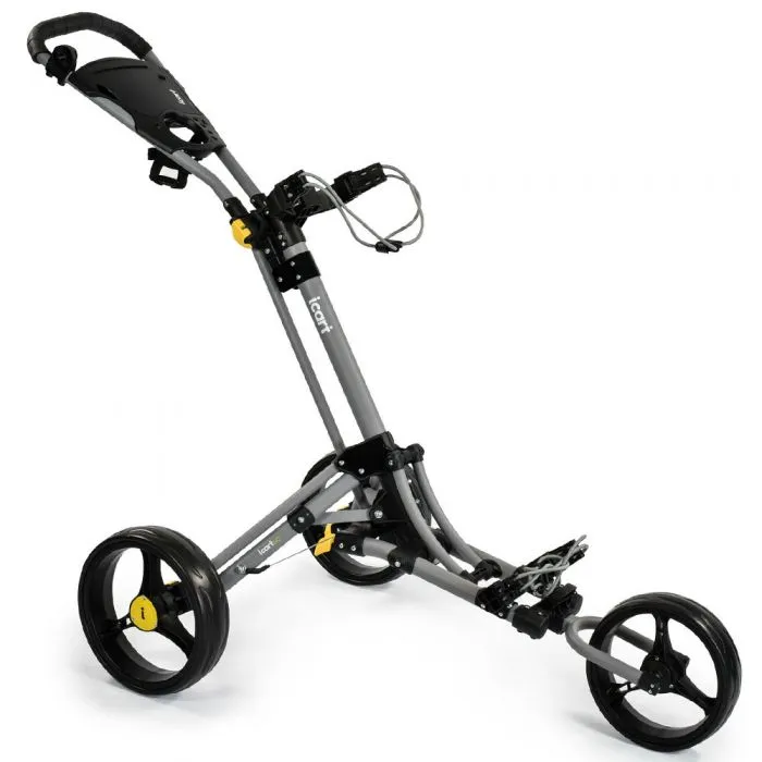 Editor's Choice iCart Go 3-Wheel Push Trolley - Grey/Black Just Dropped, Recycled golf accessories