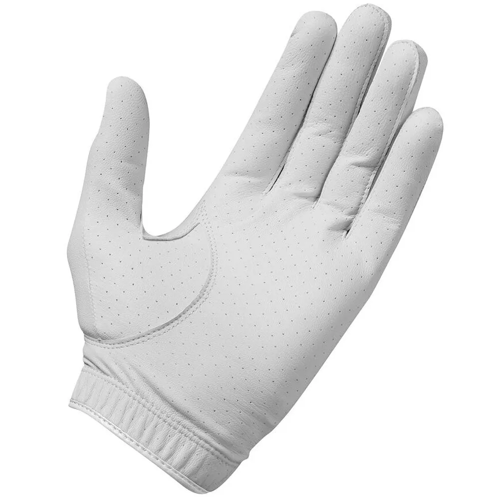 TaylorMade Stratus Soft Leather Golf Glove - White, Waterproof golf jacket, Wide width golf shoes, Golf rangefinder