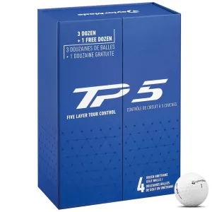 Editors Choice TaylorMade TP5 Golf Balls - White - 4 for 3 Dozen Power Up Your Day, Golf hitting mat, Golf cart accessories