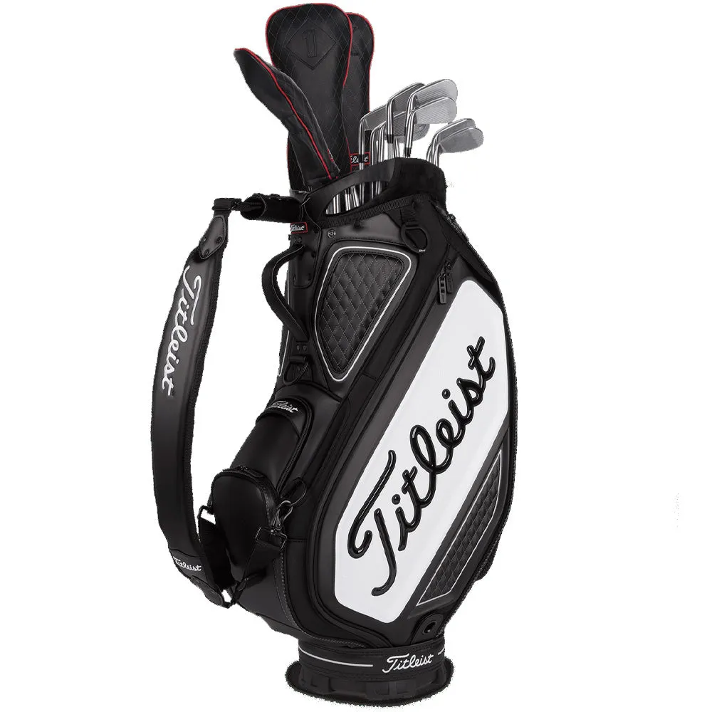 Titleist Series Tour Bag - Black/White, Personalized golf balls, SPF 50 golf shirts, FootJoy golf shoes